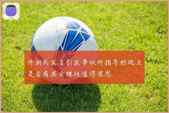 许利民发言引发争议许指导的观点是否有其合理性值得深思